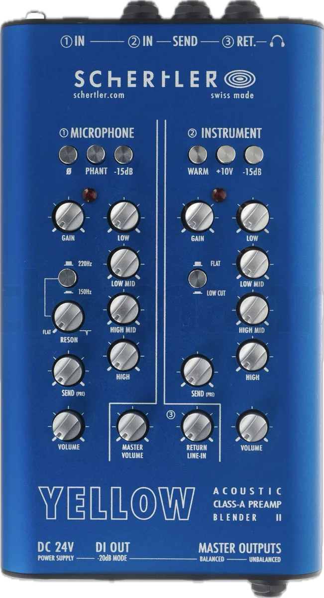 yellow blender pre-amp